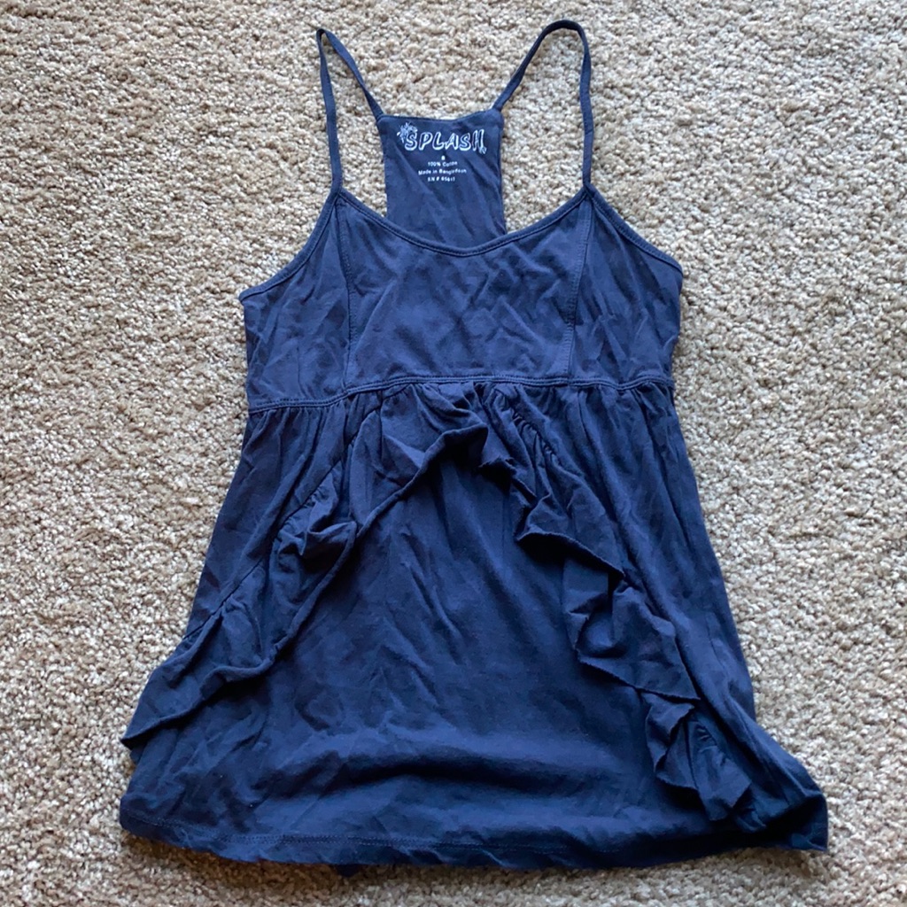 Navy Blue Tank Top Splash Brand Size Small
